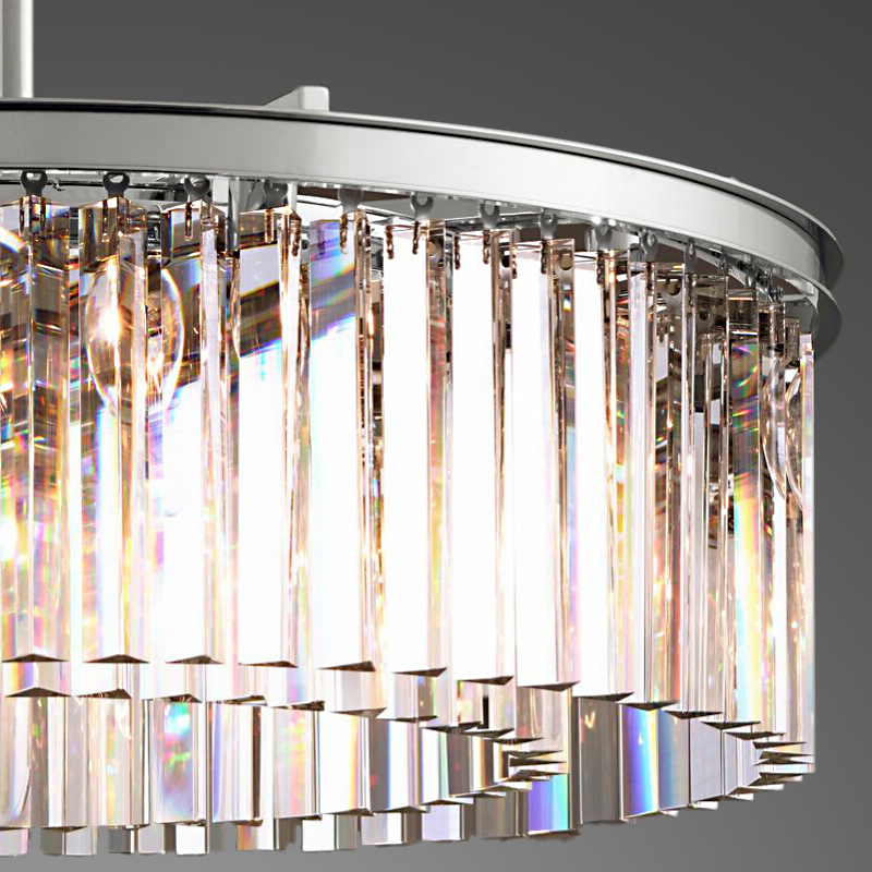 подвесная люстра delight collection 1920s odeon kr0387p-10b chrome/clear