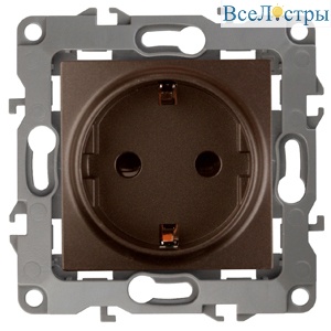 Розетка 2P+E Schuko Эра 12-2001-13 Б0019308