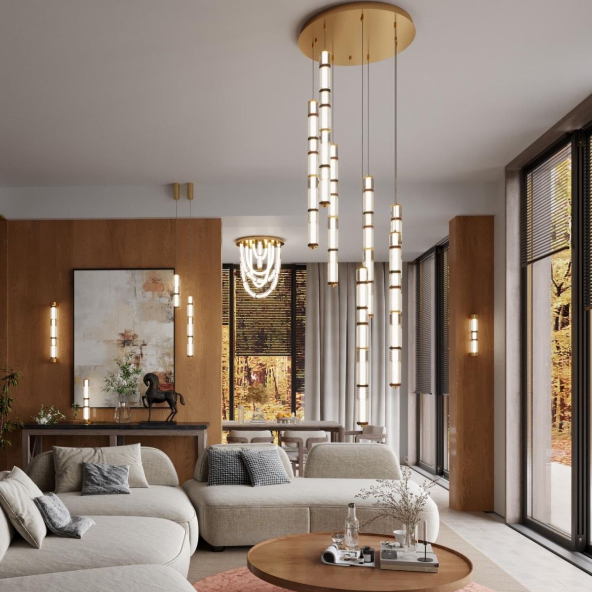 каскадная люстра odeon light l-vision collier 5455/210l