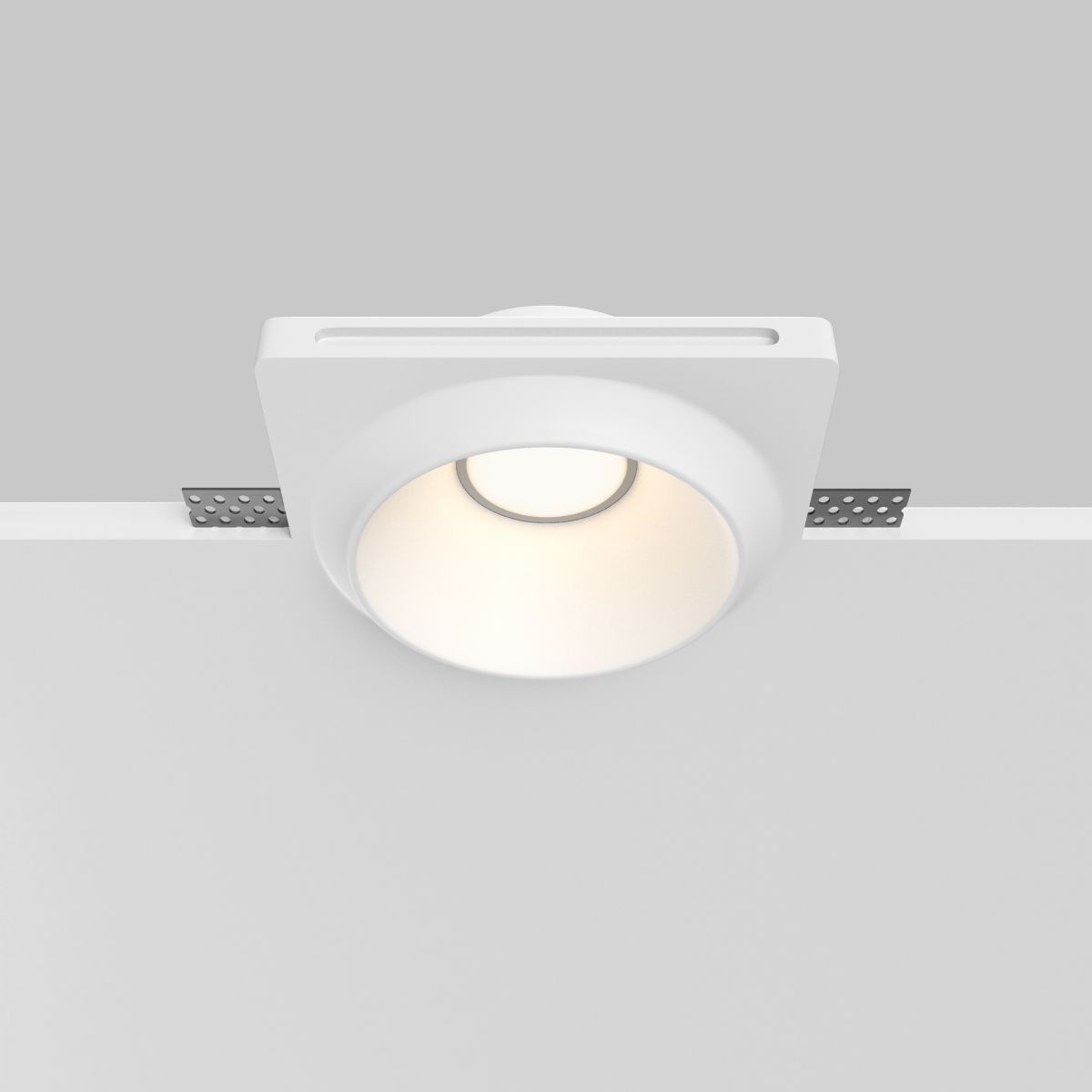 встраиваемый светильник maytoni gyps modern dl124-gu10-01-trs-w