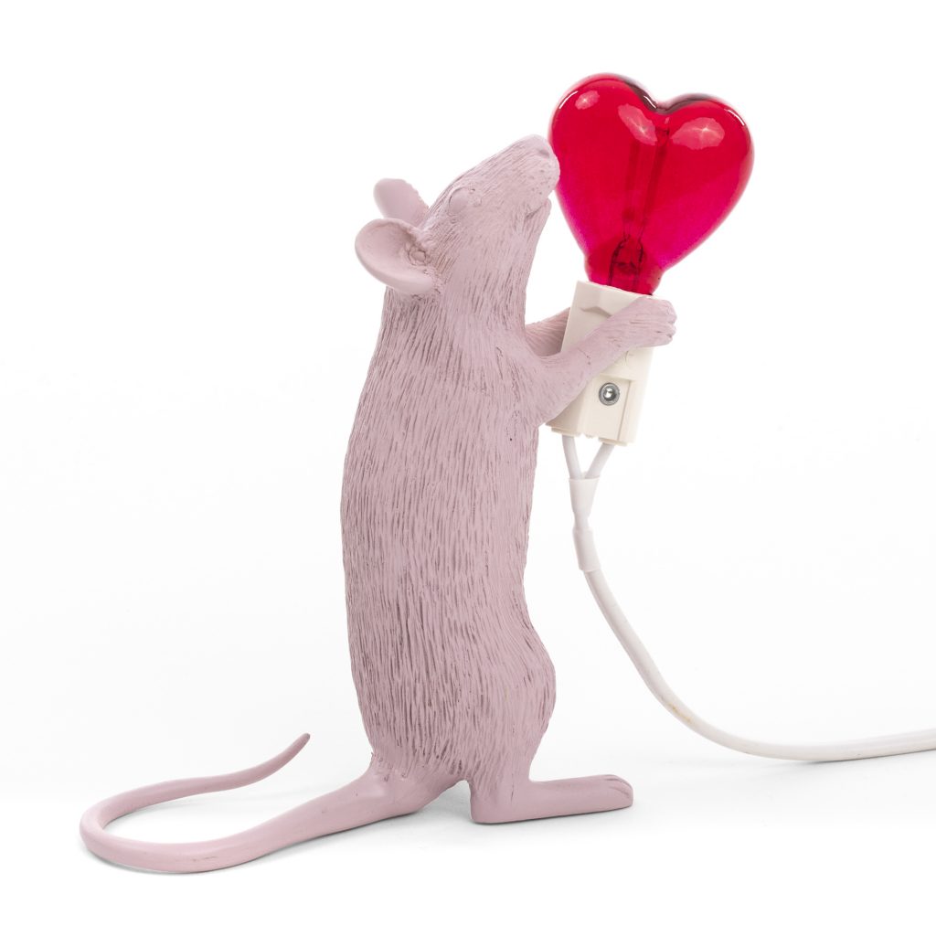 настольная лампа mouse lamp love edition usb seletti