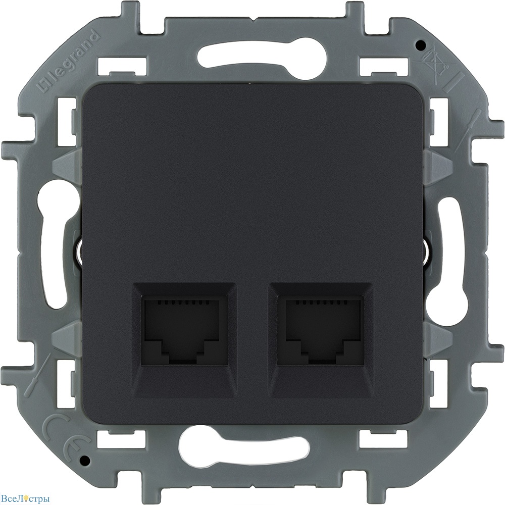 розетка компьютерная двойная rj45 legrand inspiria 673843