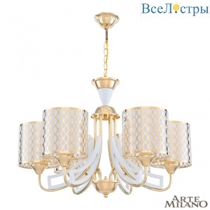 Подвесная люстра Arte Milano Florentia-3387 303387/6 Wh/Gd