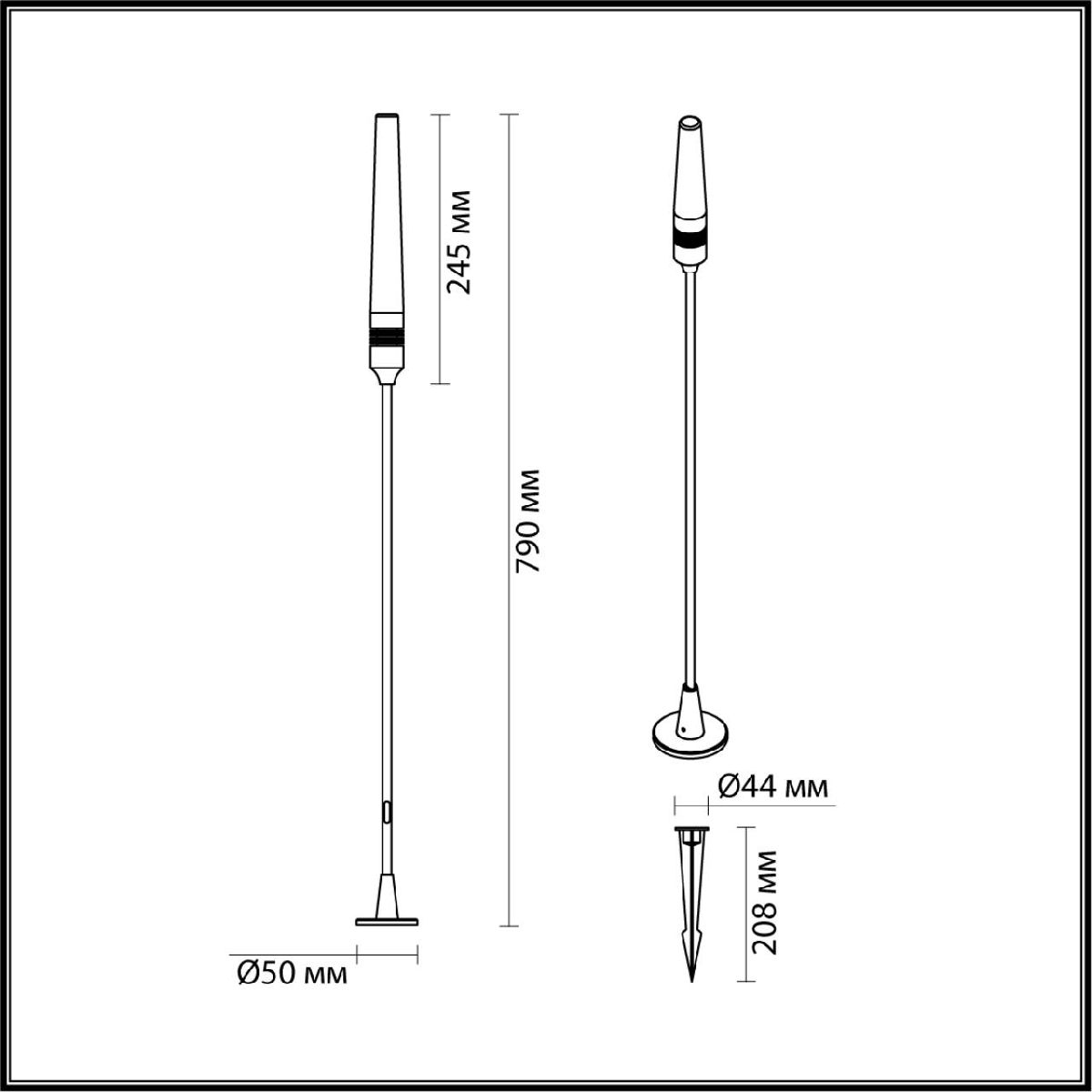 ландшафтный светильник odeon light canna 7020/4gl