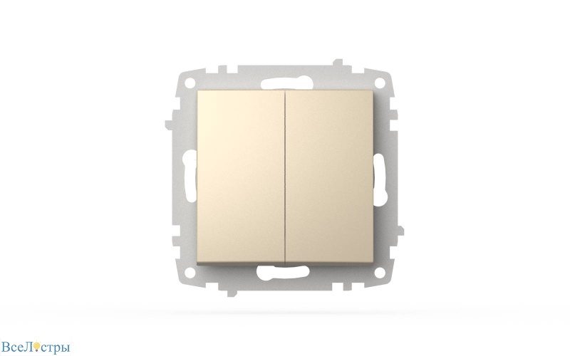 выключатель двухклавишный elbi zena vega 609-012500-202