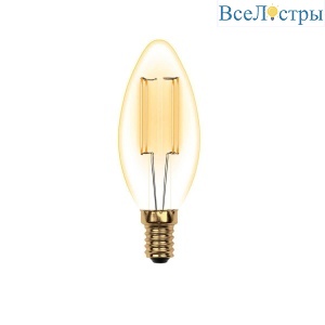 Лампа светодиодная филаментная Uniel E14 5W 2250K прозрачная LED-C35-5W/GOLDEN/E14 GLV21GO UL-00002396