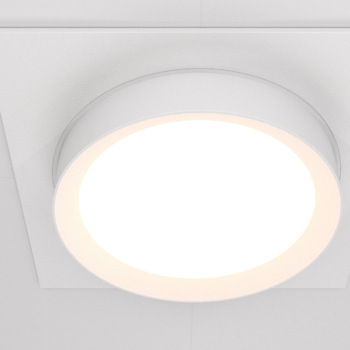 встраиваемый светильник maytoni technical hoop dl086-gx53-sq-w