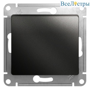 Кнопка нажимная сх.1, 10AX Systeme Electric Glossa Антрацит GSL000715