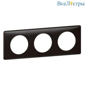 Рамка 3-постовая Legrand Celiane карбон 068983