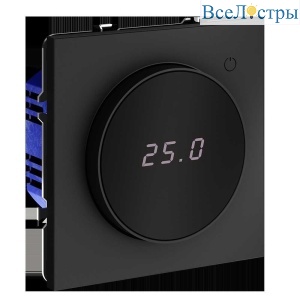 Терморегулятор электронный Voltum S70 с индикацией и датчиком, для теплого пола, (графит) VLS070107