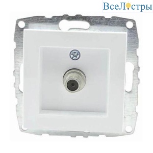 Розетка TV концевая Mono Electric Despina/ Larissa с экраном белый 500-001905-138