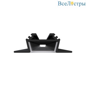 Профиль угловой накладной Apeyron ширина ленты до 10мм (рассеиватель, заглушки - 2шт) 08-03-ЧБ