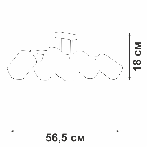 потолочная люстра vitaluce v4895-1/6pl