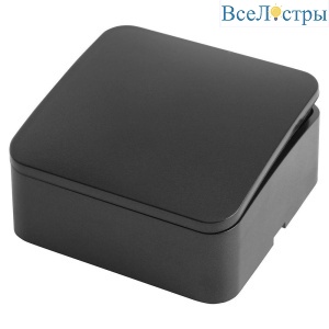 Переключатель одноклавишный Stekker София черный MSW10-12-02 49387