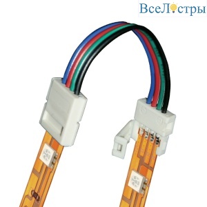 Коннектор для светодиодных лент Uniel UCX-SS4/B20-RGB WHITE 020 POLYBAG 06613