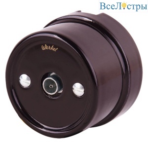 ТВ розетка Werkel Retro коричневая WL18-02-05 4690389100734