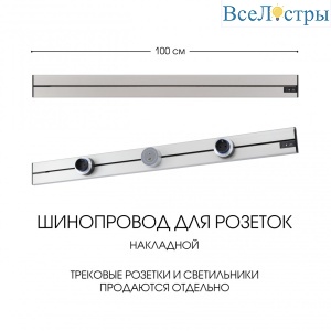 Накладной шинопровод Arte Milano Am-track-sockets-39 392301TO/100 Silver
