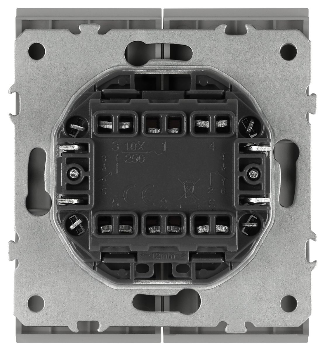 переключатель эра arktik 16-1106-03 двойной 10ах-250в алюминий б0070366