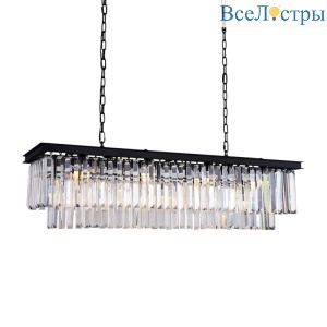 Подвесная люстра Delight Collection 1920s Odeon KR0387P-10C/P black/clear