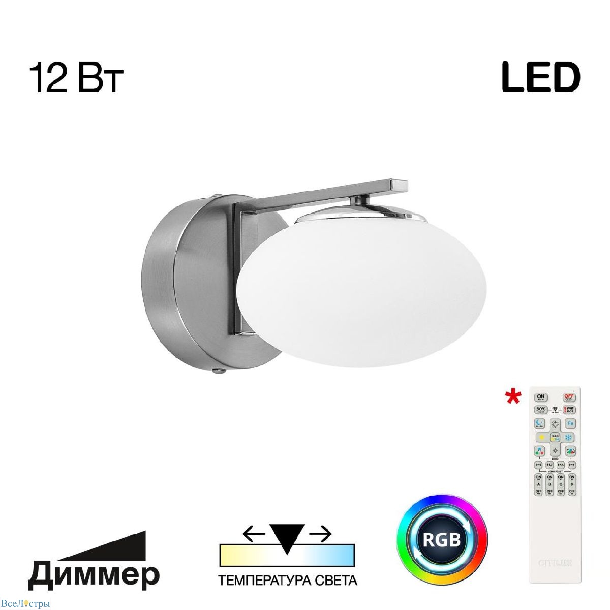 бра citilux atman smart cl226b311