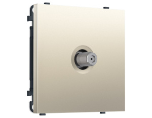 Комплект механизма TV розетки SAT SIGMA Шёлк 5-2400MHz 3.5dB QUANT PRO Ambrella Volt MS553050 (SP5530, PR215)
