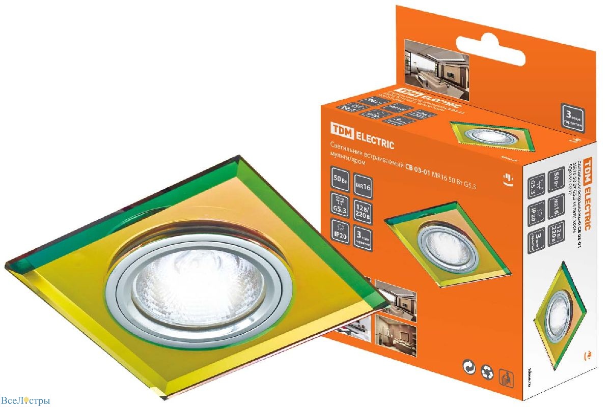 встраиваемый светильник tdm electric св 03-01 sq0359-0042