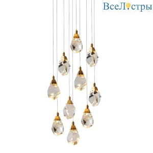 Подвесной светильник Crystal rock 9701P/10R brass Delight Collection
