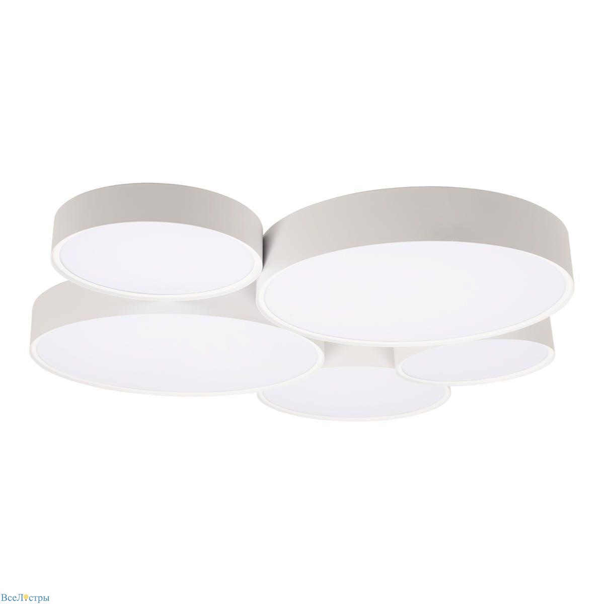 потолочная светодиодная люстра loft it drum 10218 white