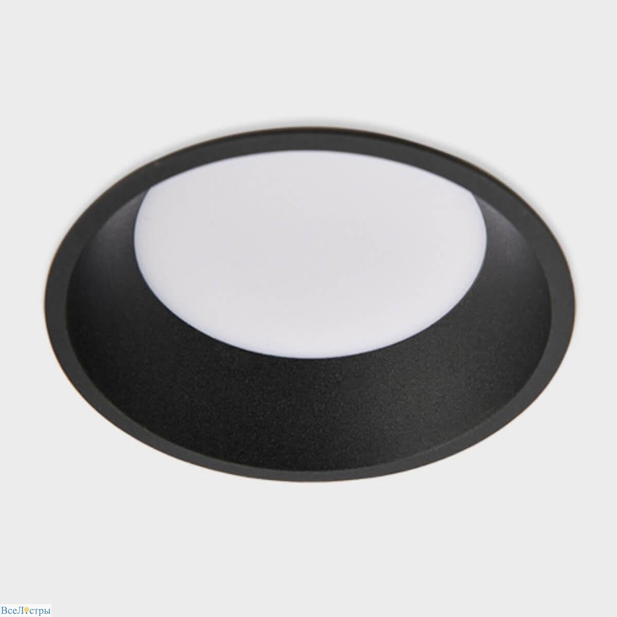 встраиваемый светодиодный светильник italline it06-6012 black 4000k