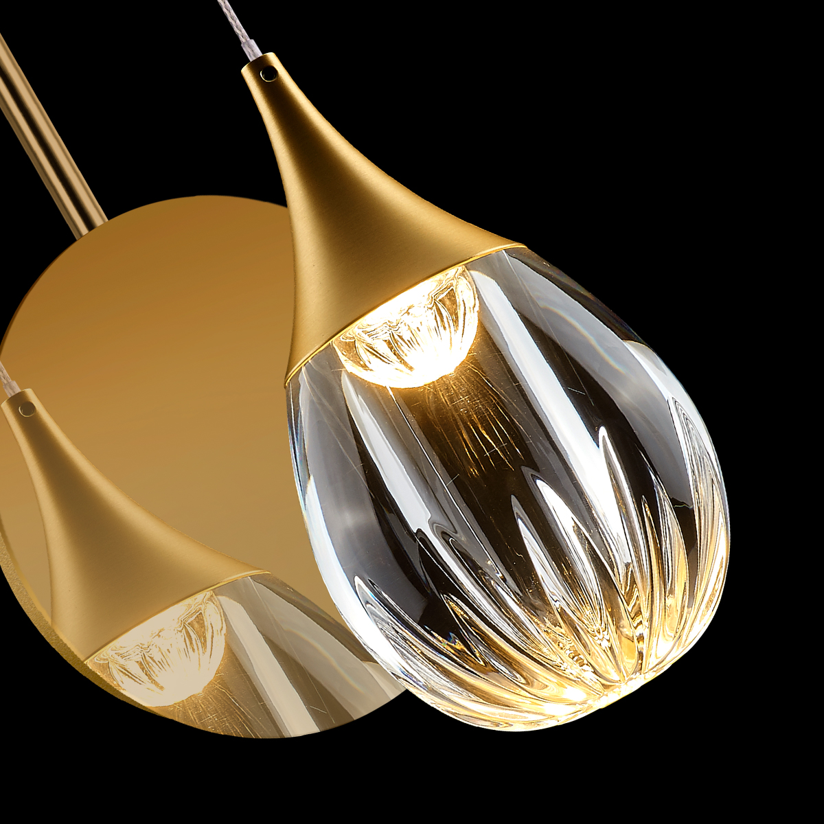 бра delight collection stilla mb24001004-1a gold/clear
