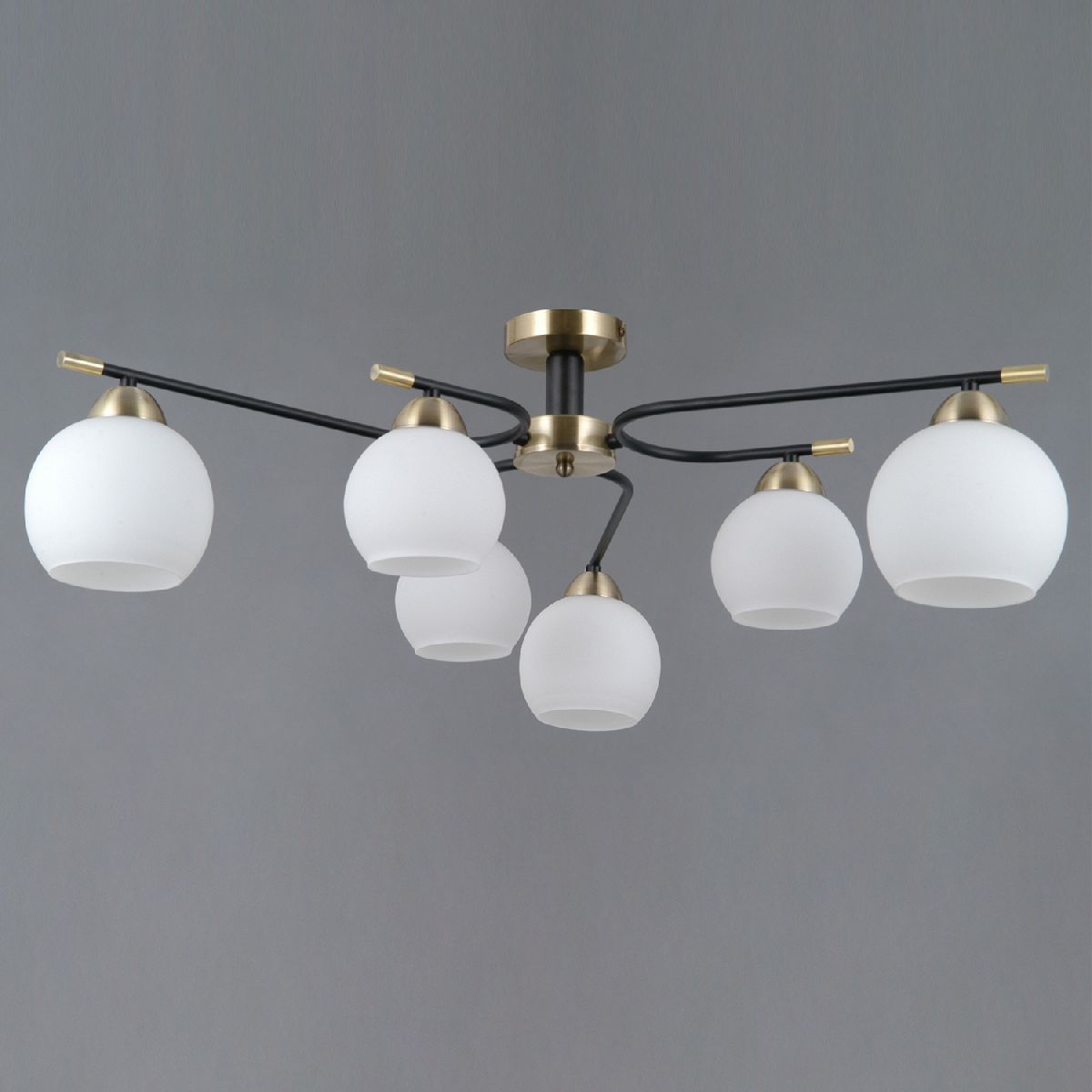 потолочная люстра illumico il0638-6csq-24 ab bk libra