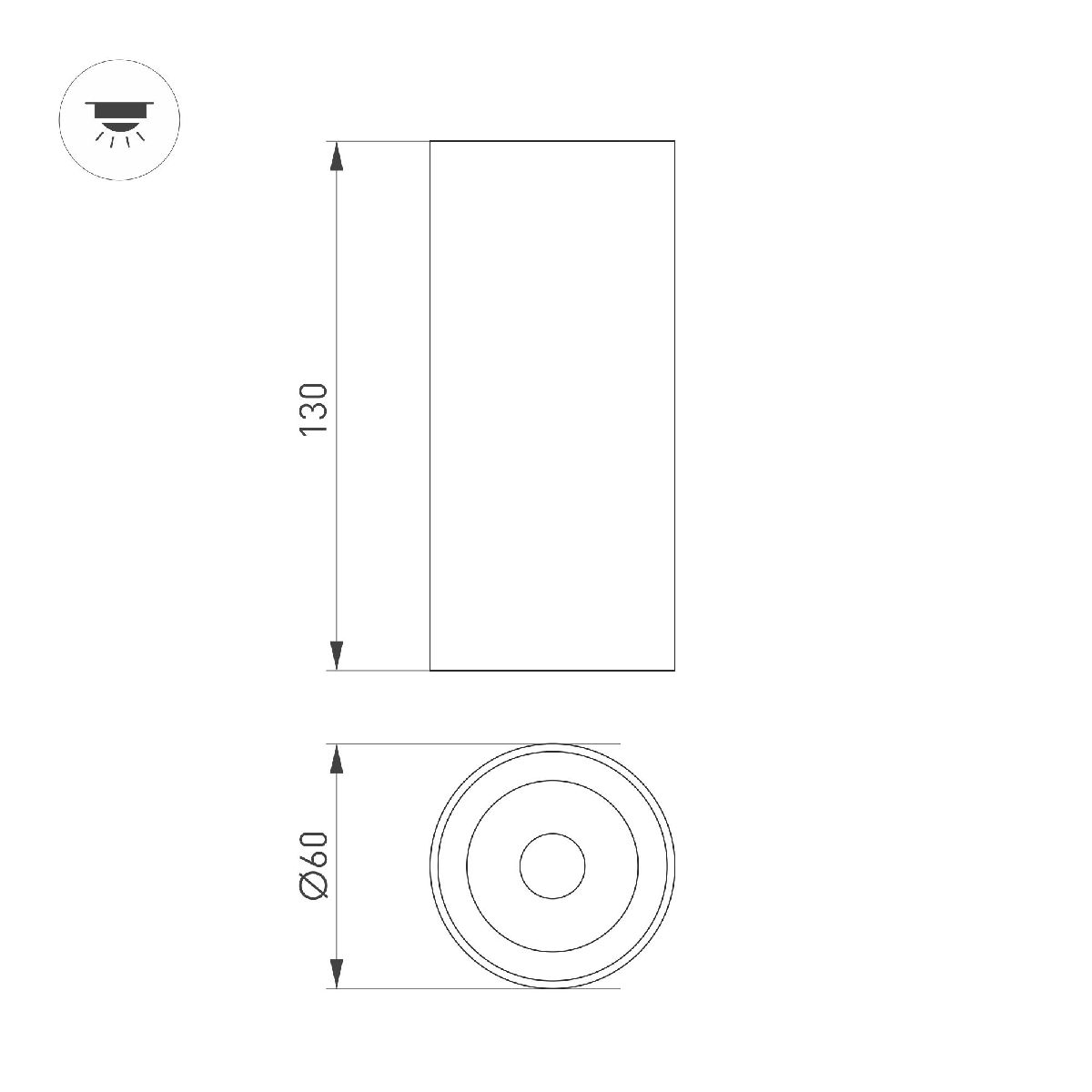 накладной светильник arlight sp-gabi-surface-r60-12w warm3000 052339