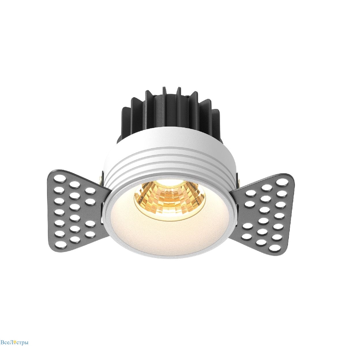 встраиваемый светильник maytoni round dl058-7w2.7k-trs-w