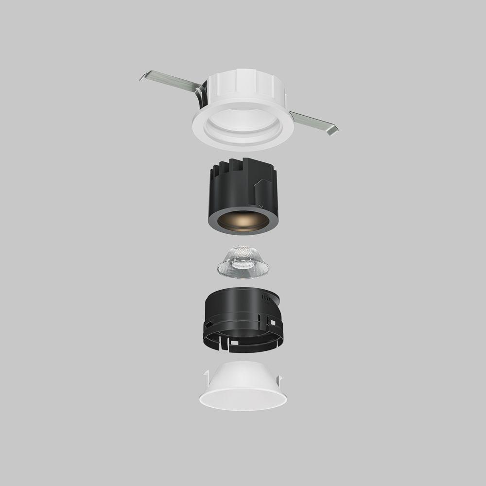 встраиваемый светодиодный светильник maytoni technical wise dl057-7w3k-w