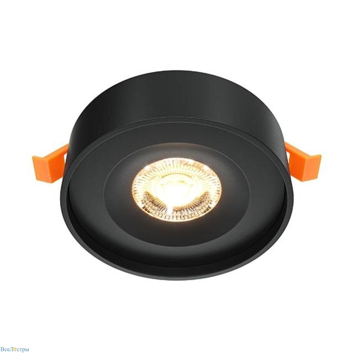 встраиваемый светодиодный светильник maytoni technical planet dl035-2-l6b4k