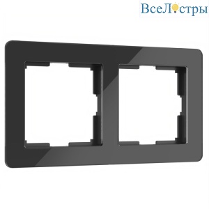 Рамка на 2 поста Werkel Acrylic черный 4690389184857 W0022708
