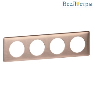 Рамка 4-постовая Legrand Celiane медь 068994