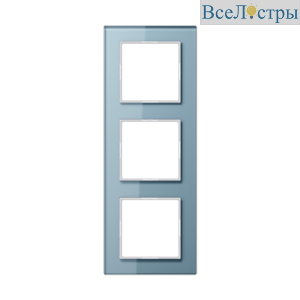 Рамка трехместная Jung AC583GLBLGR