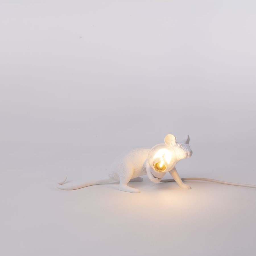 настольная лампа mouse lamp lyie down usb seletti