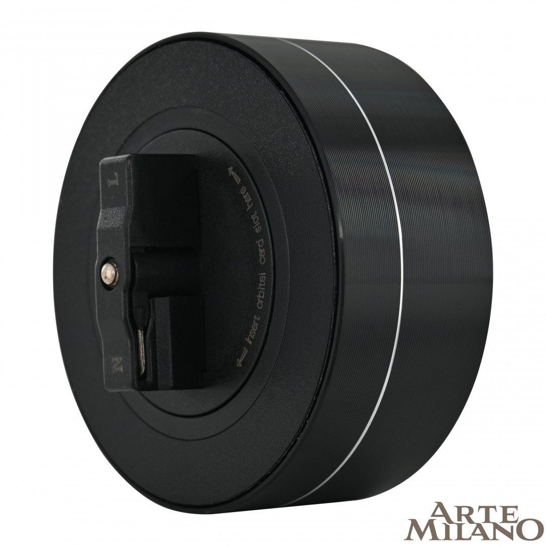трековая розетка arte milano am-track-sockets 380011ts/usbx2 black