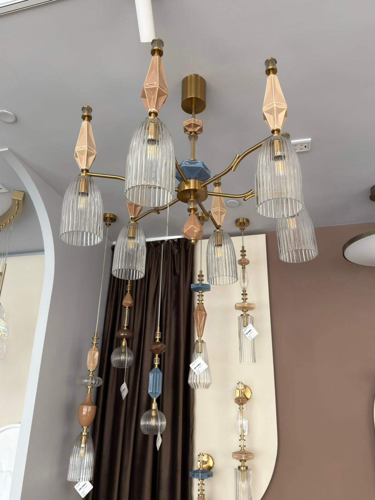 подвесная люстра odeon light modern terra 5414/6