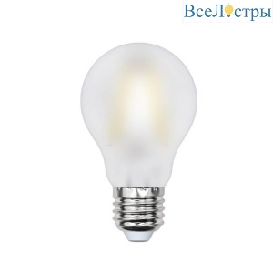 Лампа светодиодная филаментная (UL-00000304) Uniel E27 8W 3000K матовая LED-A60-8W/WW/E27/FR PLS02WH