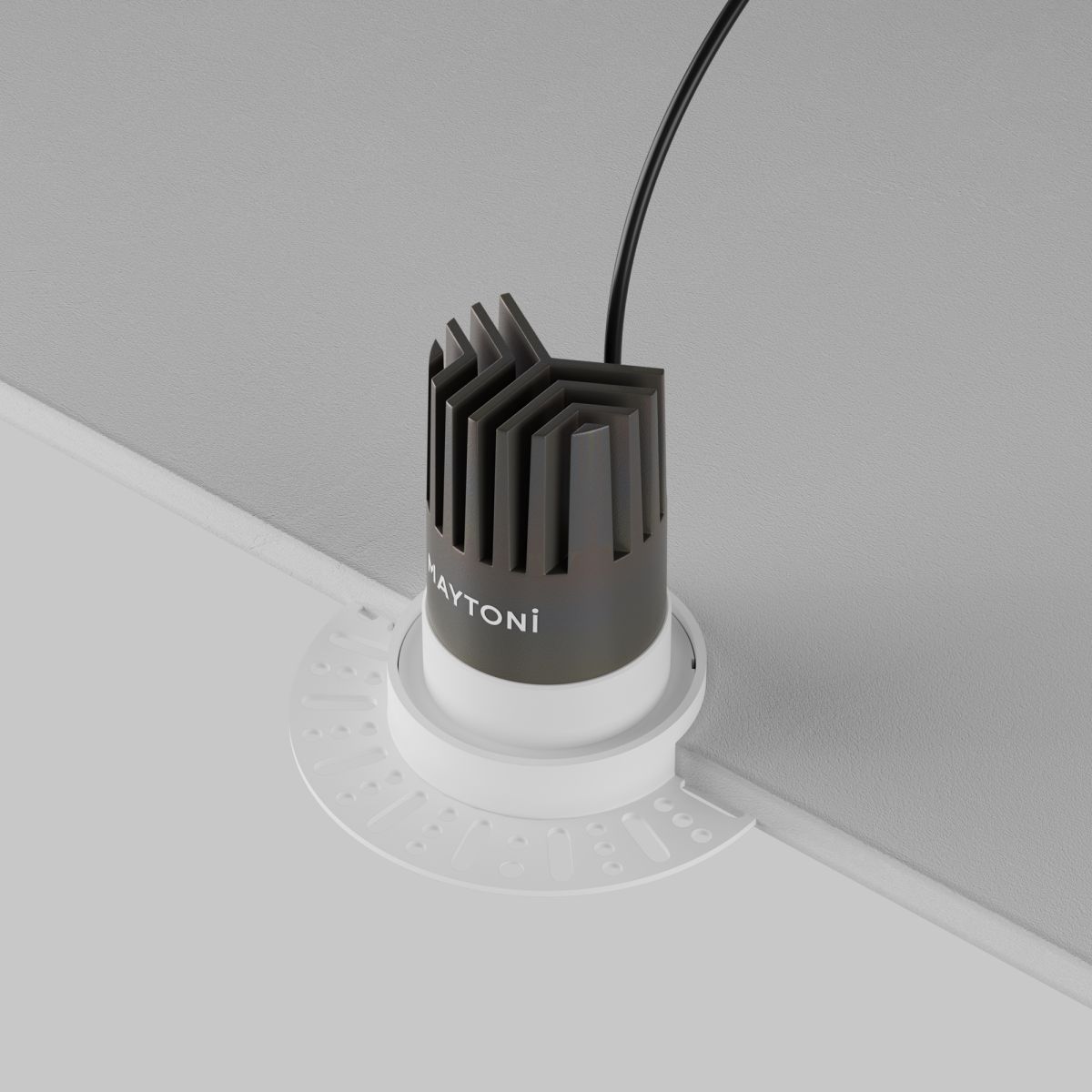 встраиваемый светильник maytoni technical dip dl124-10w-3k-trs-w