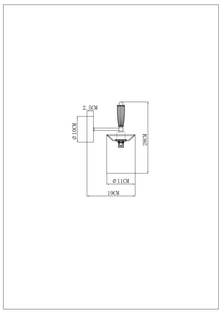 бра arte lamp waverley a4102ap-1pb