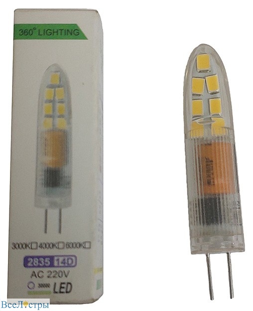 лампа светодиодная kink light g4 2.8-3w (4000k) l07672