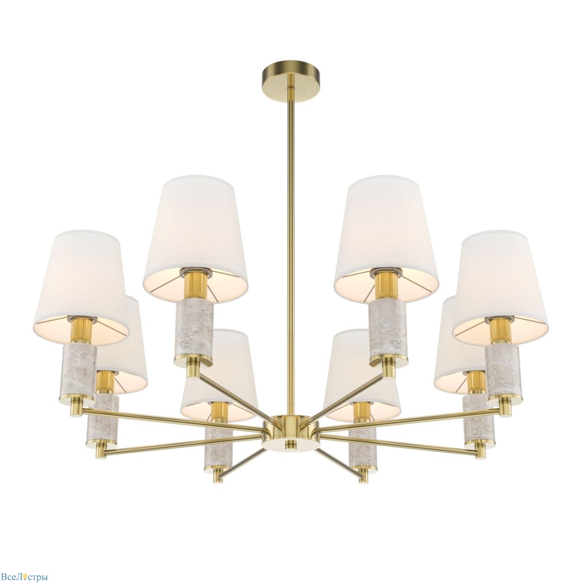 люстра на штанге maytoni lira mod483pl-08bs