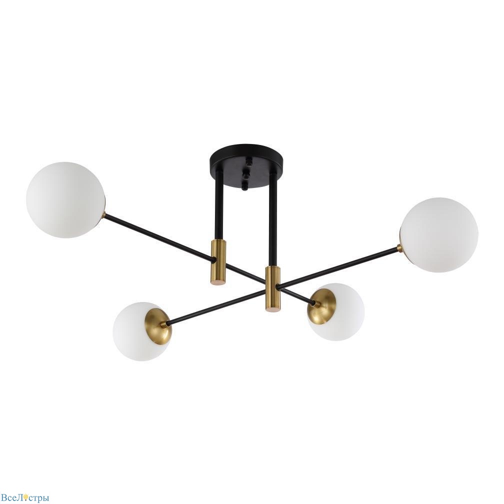 потолочная люстра crystal lux fidel pl4 black