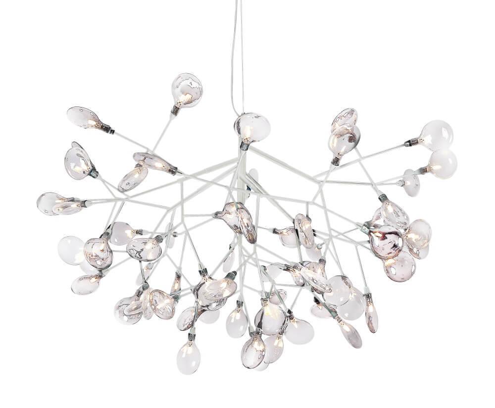 подвесная светодиодная люстра crystal lux evita sp63 white/transparent