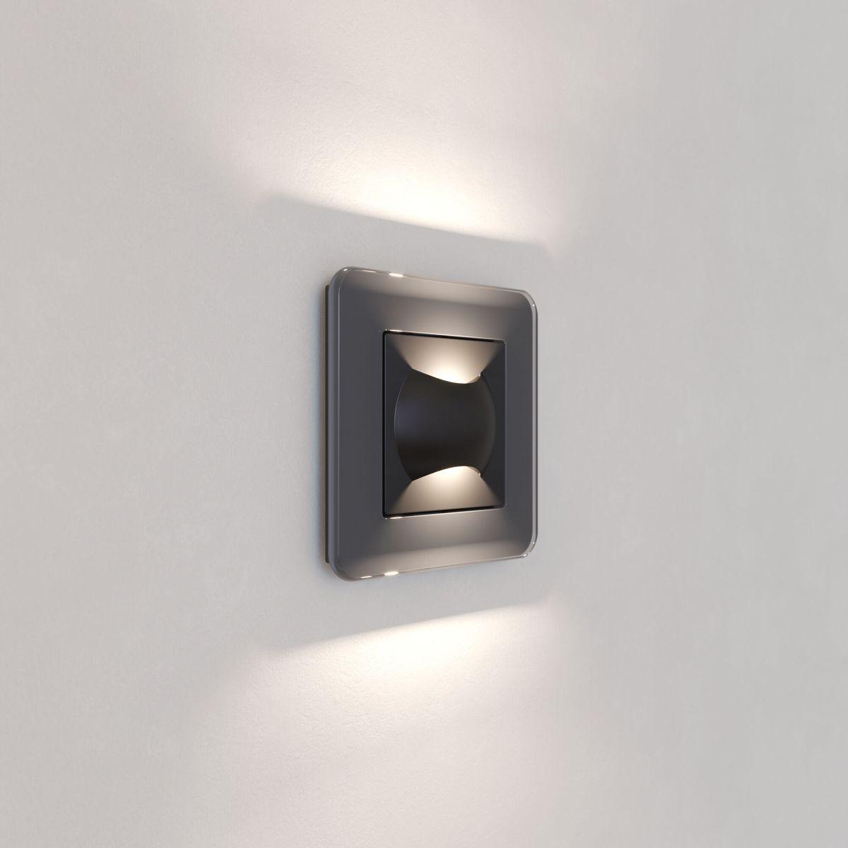 встраиваемая led подсветка werkel moon черный матовый w1154508 4690389185601
