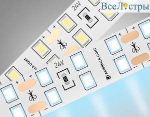 Светодиодная лента двухрядная Ambrella Light LED Strip 24В 2835 20Вт/м 6500K 5м IP20 GS3603